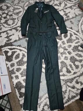 Mage Male Mens Dark Green Tailored Blazer & Trousers